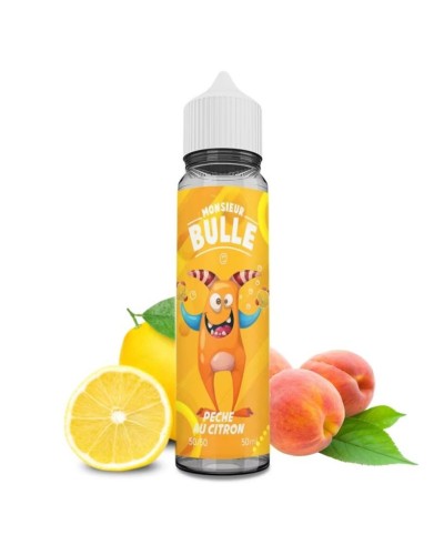 Monsieur Bulle Pêche au Citron 50ml - Liquideo