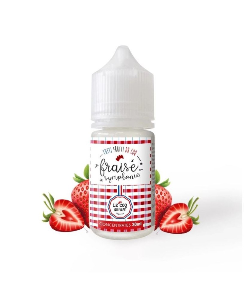 Concentré Fraise Symphonie 30ml - Tutti frutti du Coq